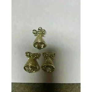 Vintage Holiday Bell earrings and pendant